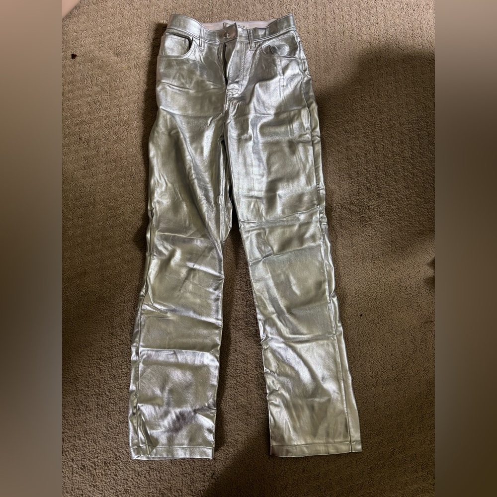 Abercrombie & Fitch Silver Leather Pants